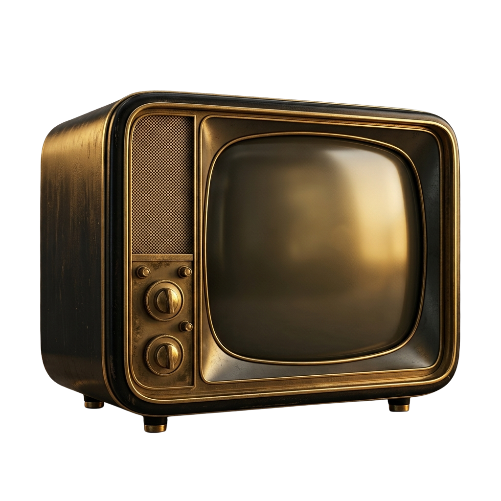 Gilded retro television — your face, on screen, every week